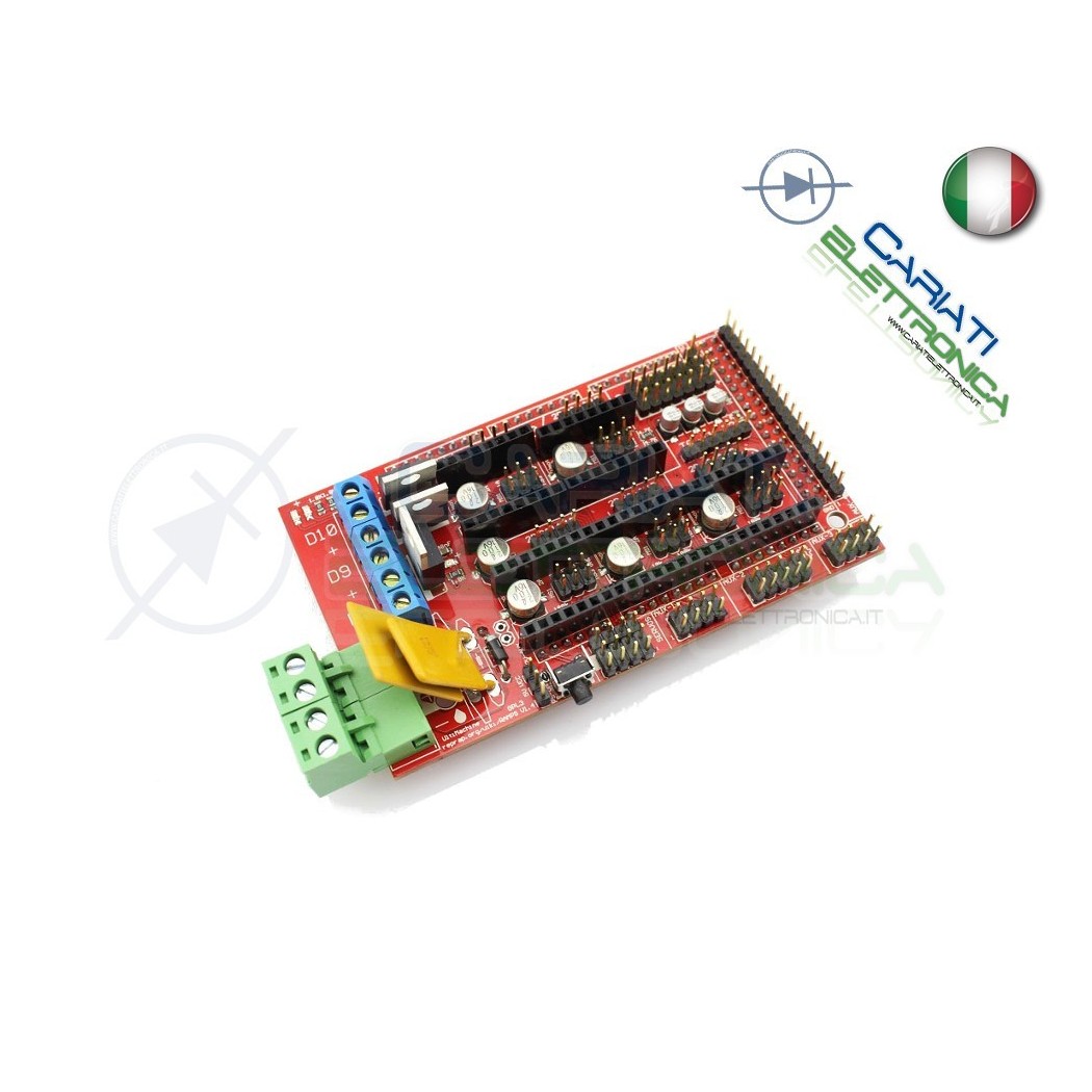 Controller RAMPS 1.4 Reprap Mendel Prusa stampante 3D printer ArduinoGenerico