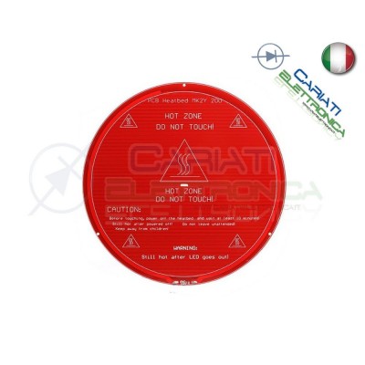 Piatto Piastra calda MK2Y Heatbed Round RAMPS stampante 3D hot plateGenerico