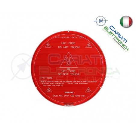Piatto Piastra calda MK2Y Heatbed Round RAMPS stampante 3D hot plateGenerico