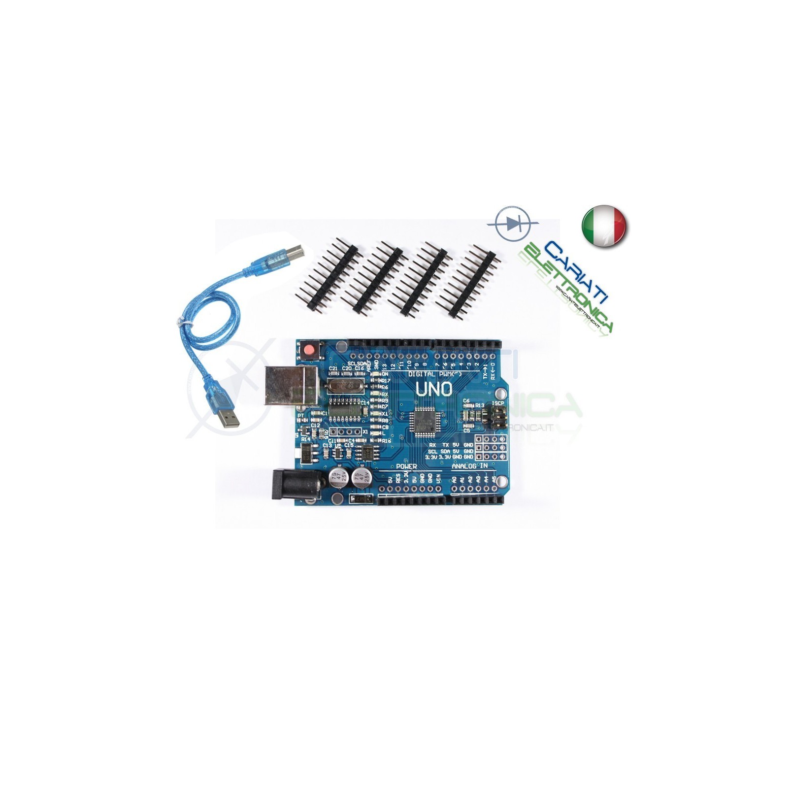 Scheda compatibile Arduino uno R3 SMD ATmega328 con cavo USBGenerico