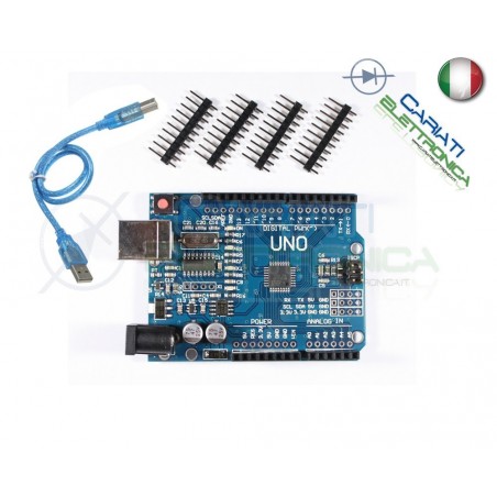Scheda compatibile Arduino uno R3 SMD ATmega328 con cavo USBGenerico