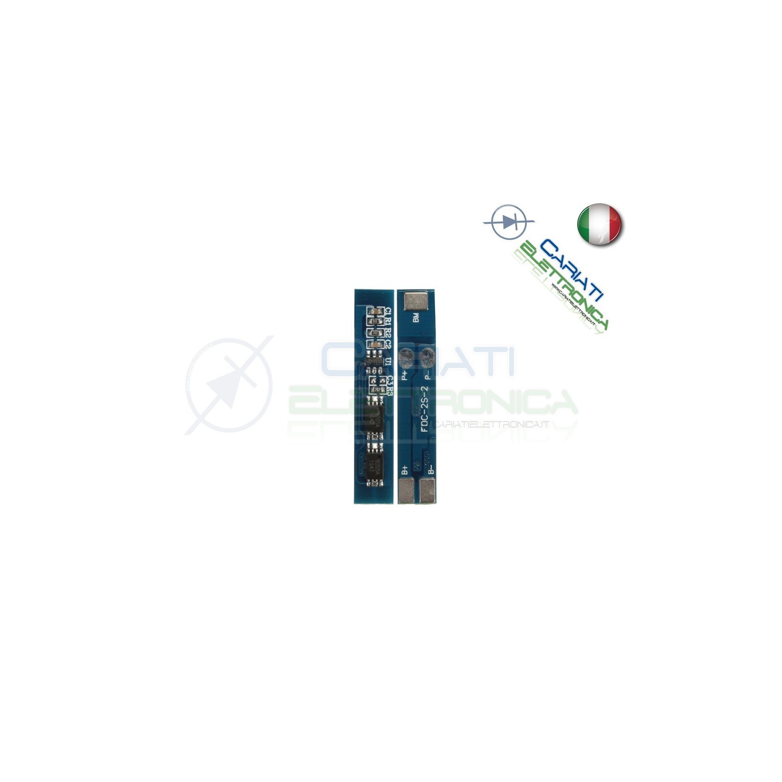 Bms per 2 batterie Circuito di protezione Litio Li-ion PCB battery 7.4V 3A Generico