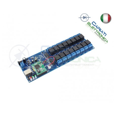 CENTRALINA DI CONTROLLO LAN ON OFF 16 CANALI RELè MULTIUSO 12V