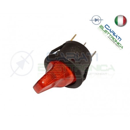 Interruttore Leva con Luce Rossa Rosso ON OFF 6A 250V