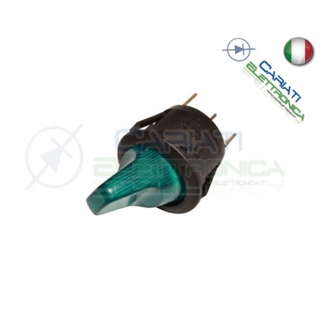 Interruttore Leva con Luce Verde ON OFF 6A 250V