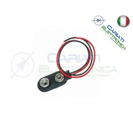 3 pezzi Cavo batteria 9V Snap attacco per pila batteria portabatteria 9 VGenerico