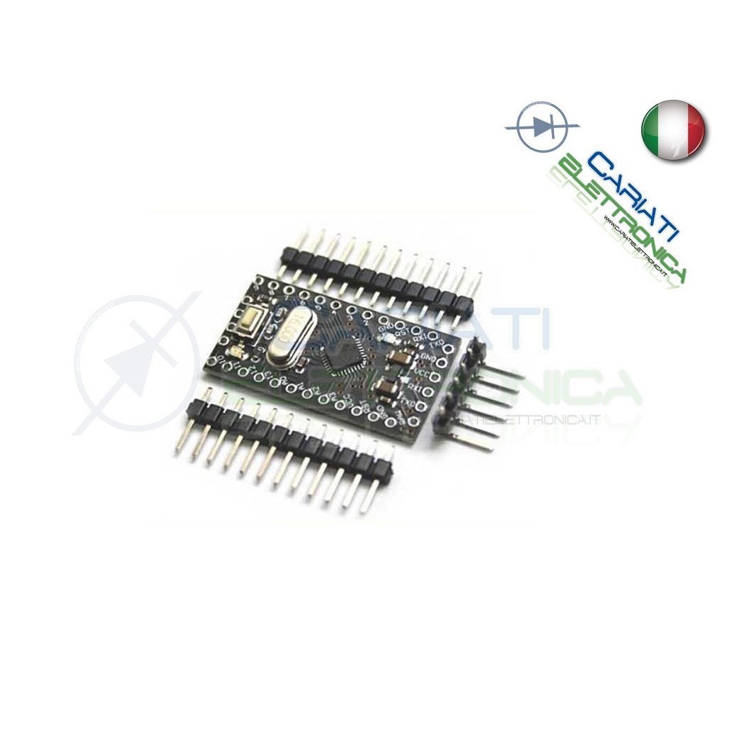 Scheda compatibile Arduino Pro Mini 3.3V 16Mhz Atmega168Generico