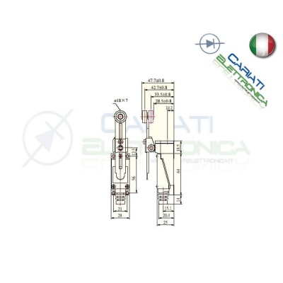 MICRO INTERRUTTORE FINE CORSA ME-8108 Limit Switch AC 250V 5AGenerico