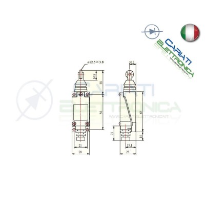 MICRO INTERRUTTORE FINE CORSA ME-8122 Limit Switch AC 250V 5A