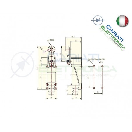 MICRO INTERRUTTORE FINE CORSA ME-8104 Limit Switch AC 250V 5AGenerico
