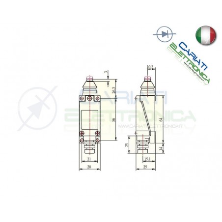 MICRO INTERRUTTORE FINE CORSA ME-8111 Limit Switch AC 250V 5AGenerico