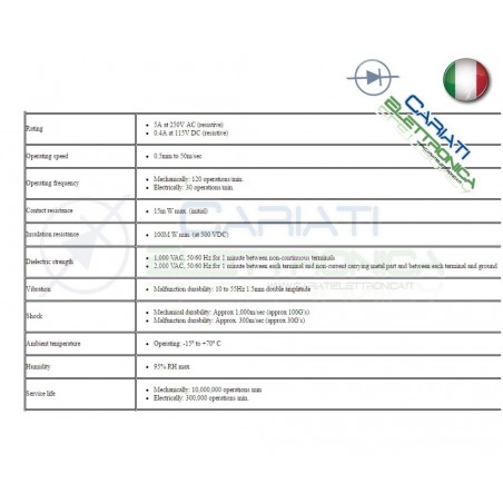 MICRO INTERRUTTORE FINE CORSA ME-8111 Limit Switch AC 250V 5AGenerico