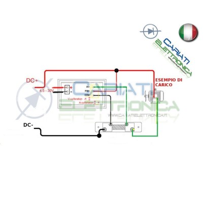 Amperometro Voltometro ROSSO da pannello 0-100A 0-100V tester Tensione Corrente