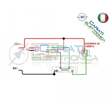 Amperometro Voltometro ROSSO da pannello 0-100A 0-100V tester Tensione Corrente