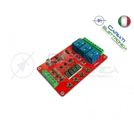 MODULO TEMPORIZZATORE TIMER 12V CON 3 RELE' RELAY 18 FUNZIONI Generico