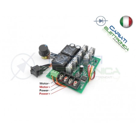 PWM Motore REGOLATORE di velocità giri DC 12V 24V 36V 48V 40A con inversioneGenerico