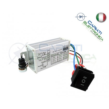 PWM Motore REGOLATORE di velocità giri DC 9V 12V 24V 36V 48V 20A con inversione Generico