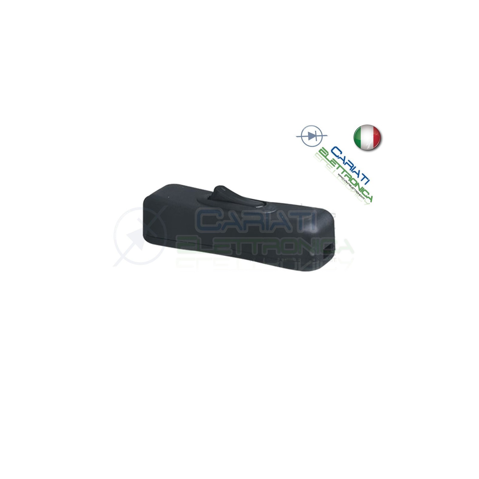 INTERRUTTORE passafilo volante NERO PER LAMPADE ABAT-JOUR STRISCIA LED