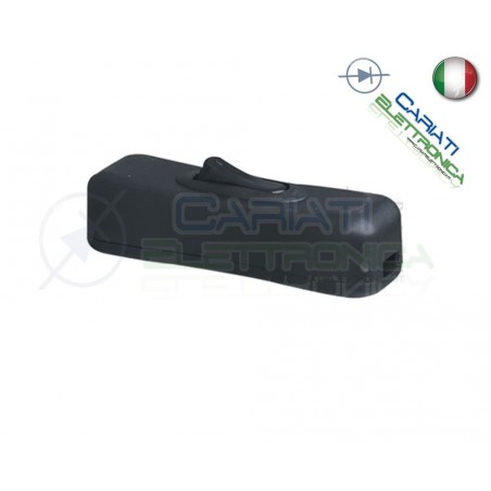 INTERRUTTORE passafilo volante NERO PER LAMPADE ABAT-JOUR STRISCIA LED