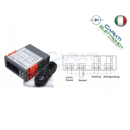 TERMOSTATO Regolatore Controllore di Temperatura Termoregolatore STC-1000 10A