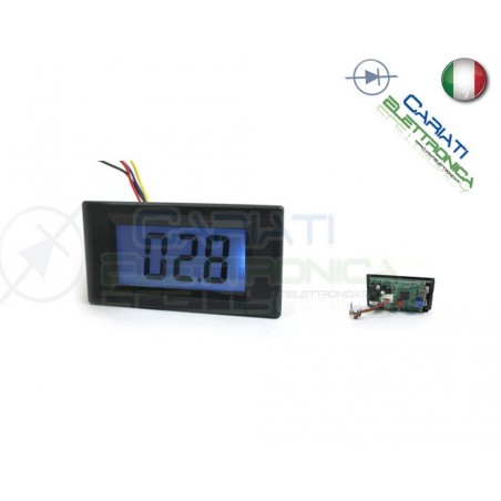 Display Ohmmetro ohm meter retroilluminato a led da pannello 3 cifre 2k/2M ohm