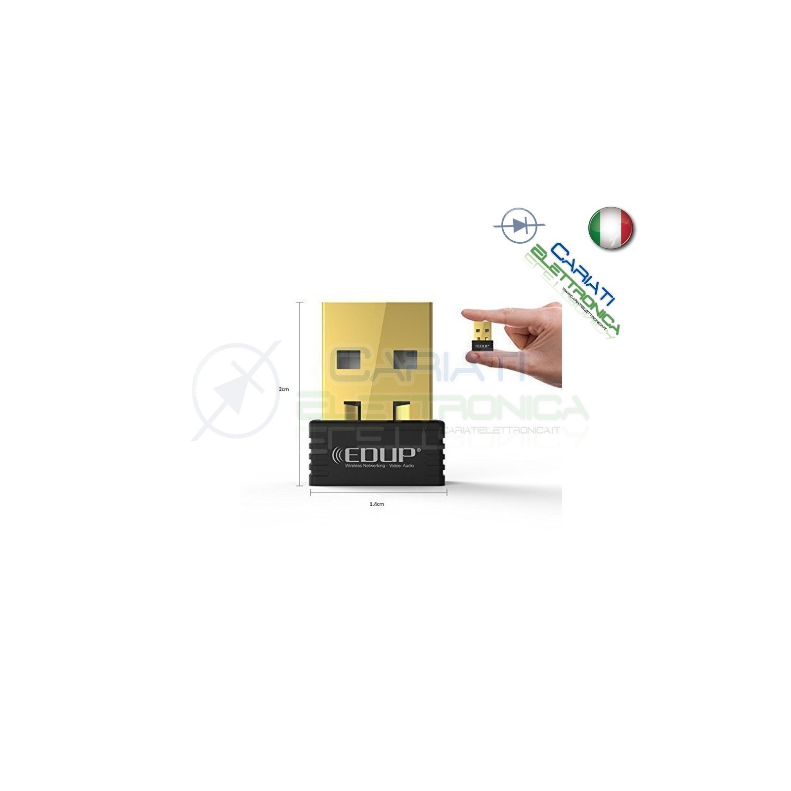 EDUP EP-N8531 ANTENNA NANO MINI USB WIRELESS WIFI CHIAVETTA 150Mbps PER DECODER