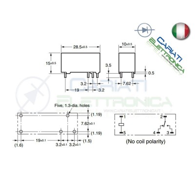 Relè singolo 1 scambio Omron G6RN-1 12 VDC 12V DC 8A 250V SPDT Omron