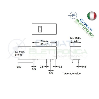 G2RL-1-E 12Vdc Relè Omron bobina 12V G2RL1E 12V 16A 250V Spdt Omron