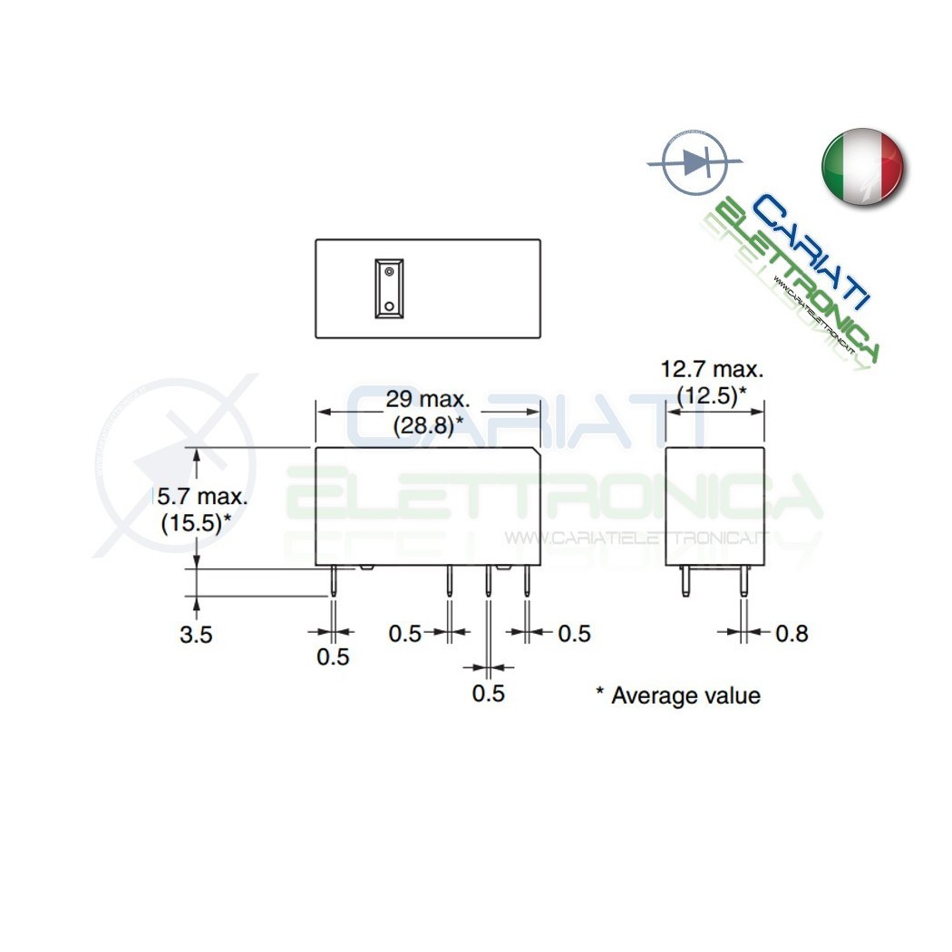 thumbnail interactive-video image 1 of 10pcs OMRON G2RL-1A-E-12VDC Relay – 12V 16A 6-Pin – New 1 of 5