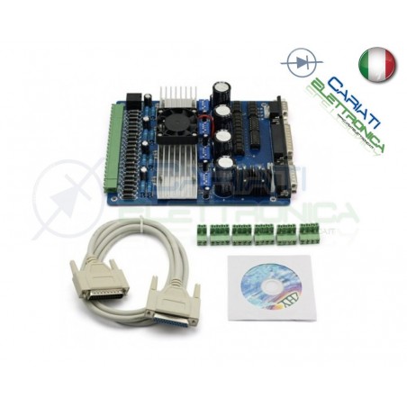 Driver 4 assi TB6560 per motori passo passo stepper cnc Mach3