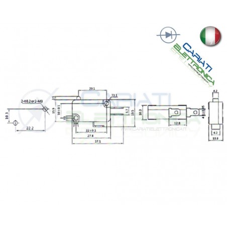 Microswitch Pulsante Fine Corsa Micro Switch 16A 250Vac Generico