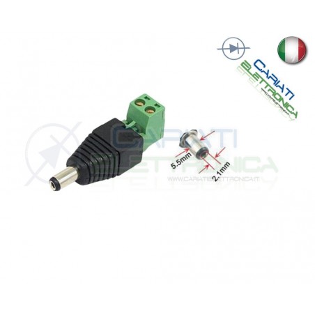 CONNETTORE PRESA DC ALIMENTAZIONE MASCHIO 5,5 X 2,1 X 11 mm