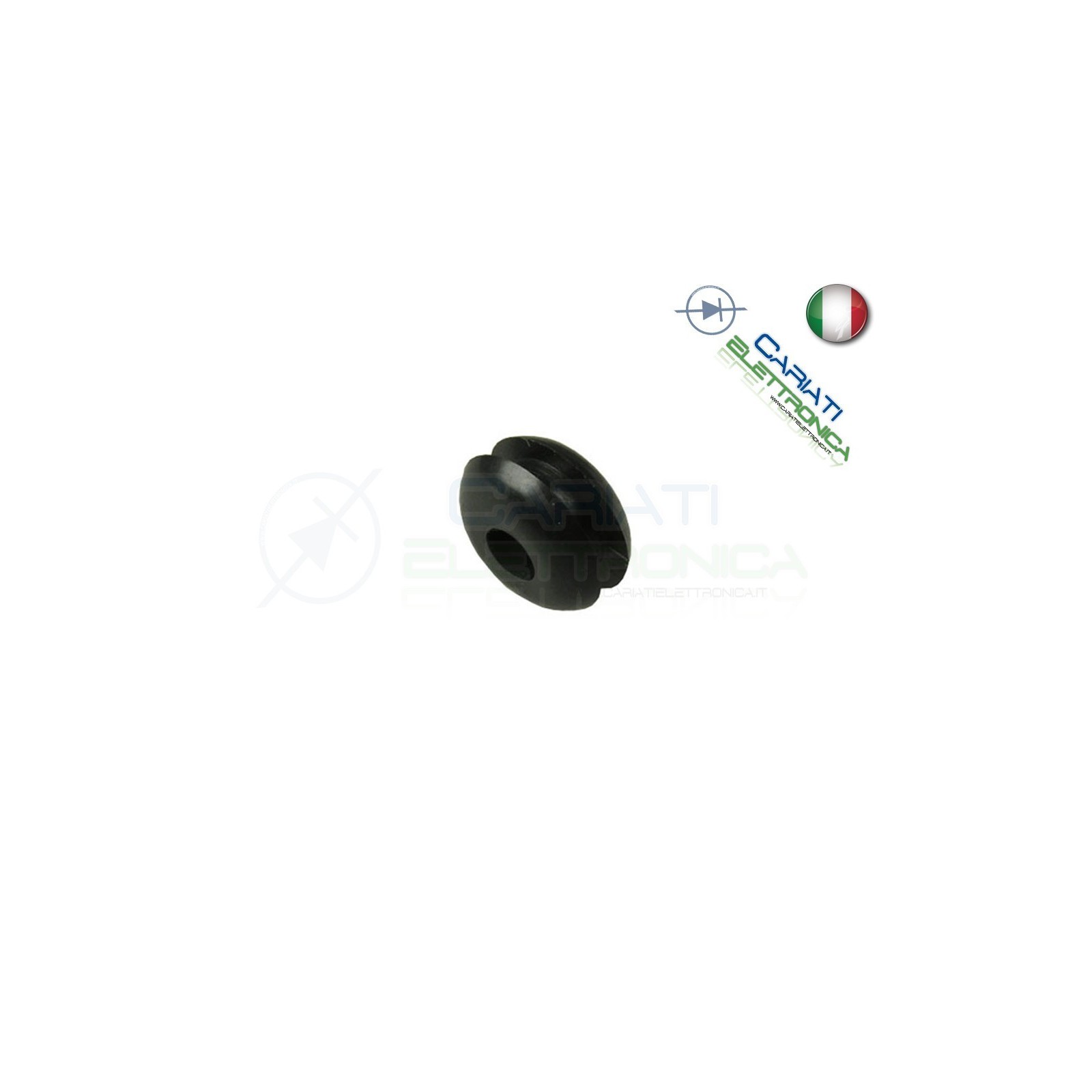 10 PEZZI Passacavo 6.4mm da pannello con foro passante