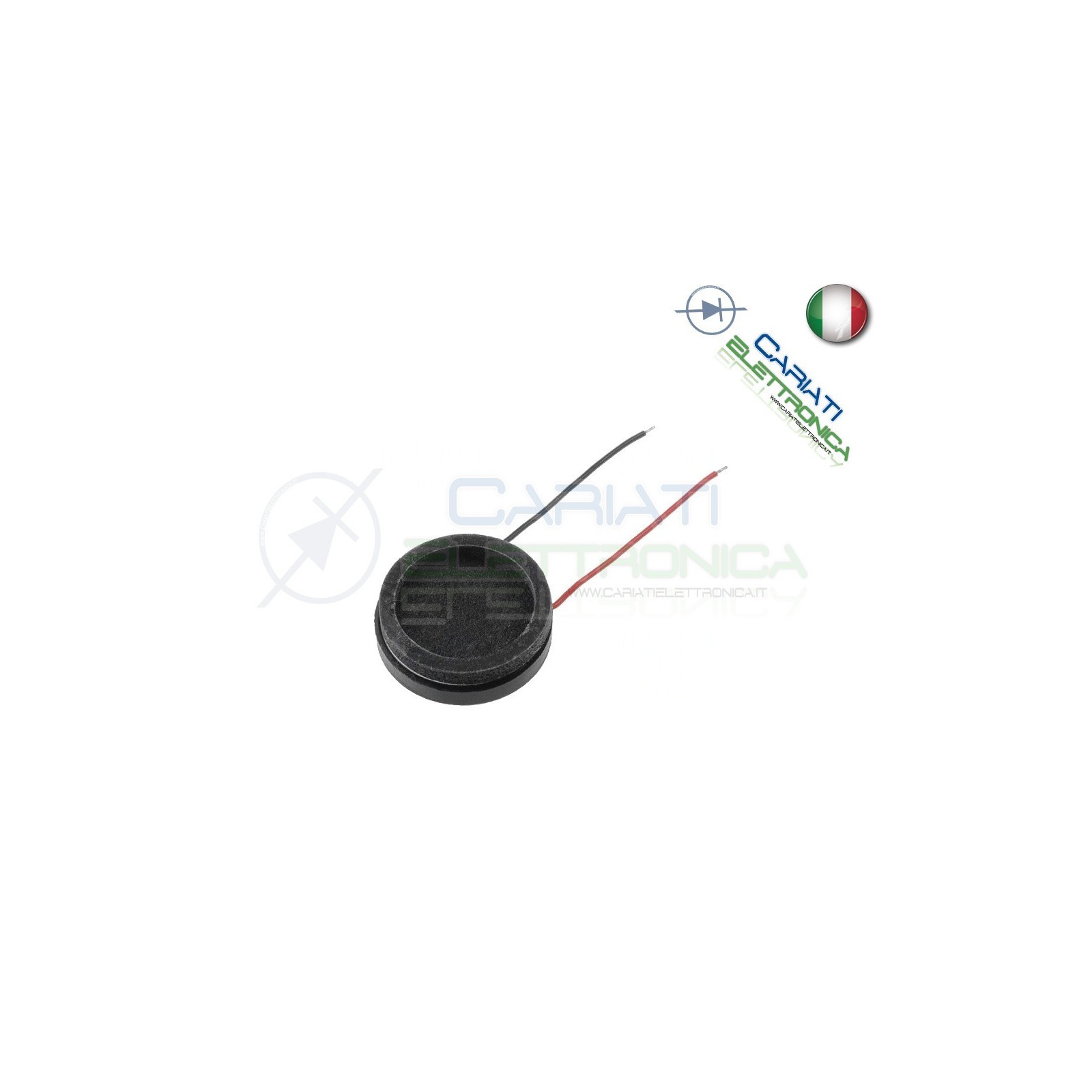 Altoparlante speaker cassa in mylar 0.5W 8Ω 100÷20000Hz 15mm