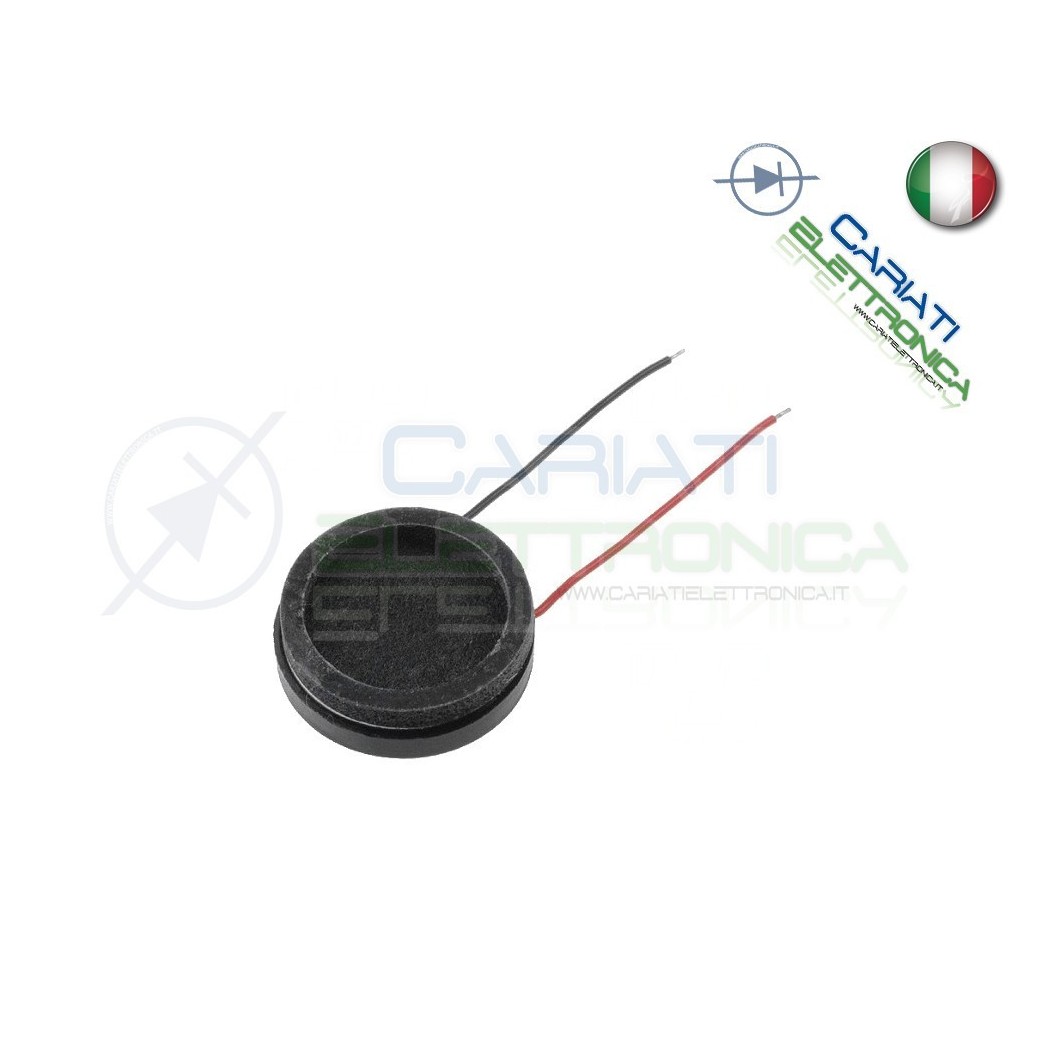 Altoparlante speaker cassa in mylar 0.5W 8Ω 100÷20000Hz 15mm