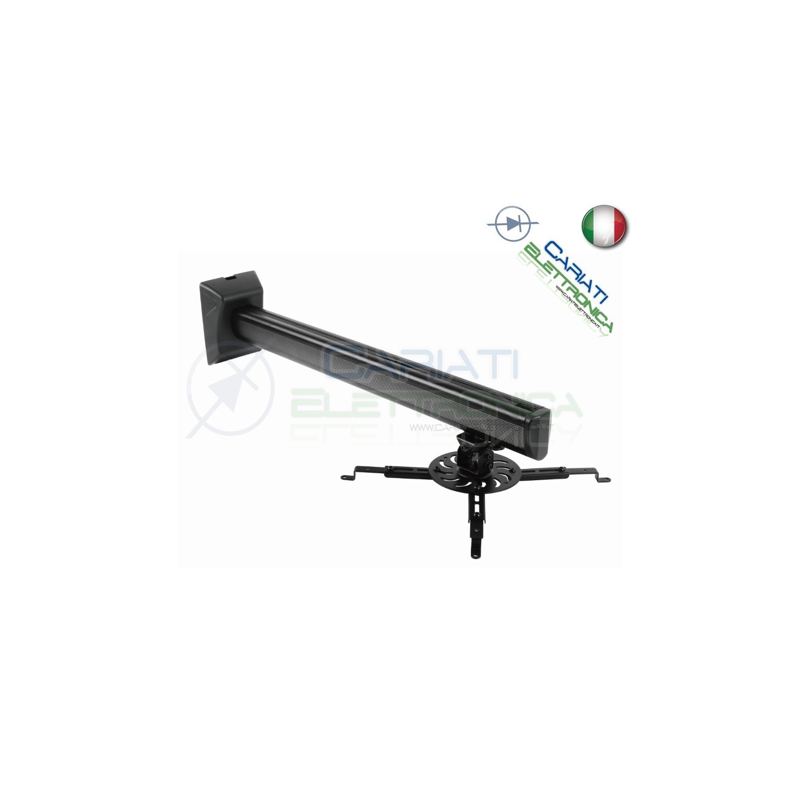 SUPPORTO STAFFA BRACCIO MURO PARETE PROIETTORE VIDEOPROIETTORE NERA