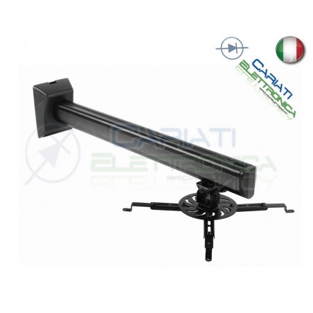 SUPPORTO STAFFA BRACCIO MURO PARETE PROIETTORE VIDEOPROIETTORE NERA
