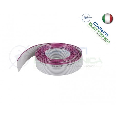 50cm DI CAVO PIATTO FLAT IDC MULTIPOLARE 28 AWG 34 POLI PASSO 1,27 GRIGIO