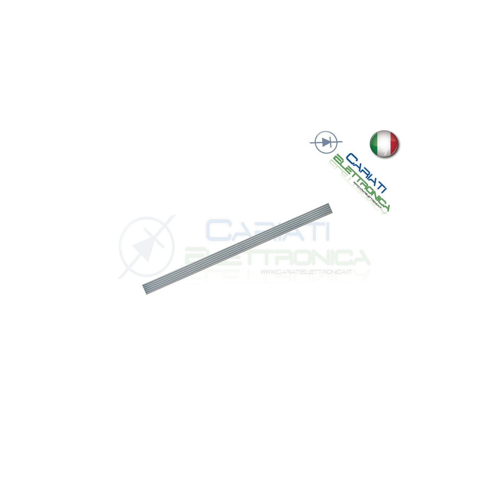 4 PEZZI DI CAVO PIATTO FLAT MULTIPOLARE 26 AWG 4 POLI PASSO 2,54 GRIGIO