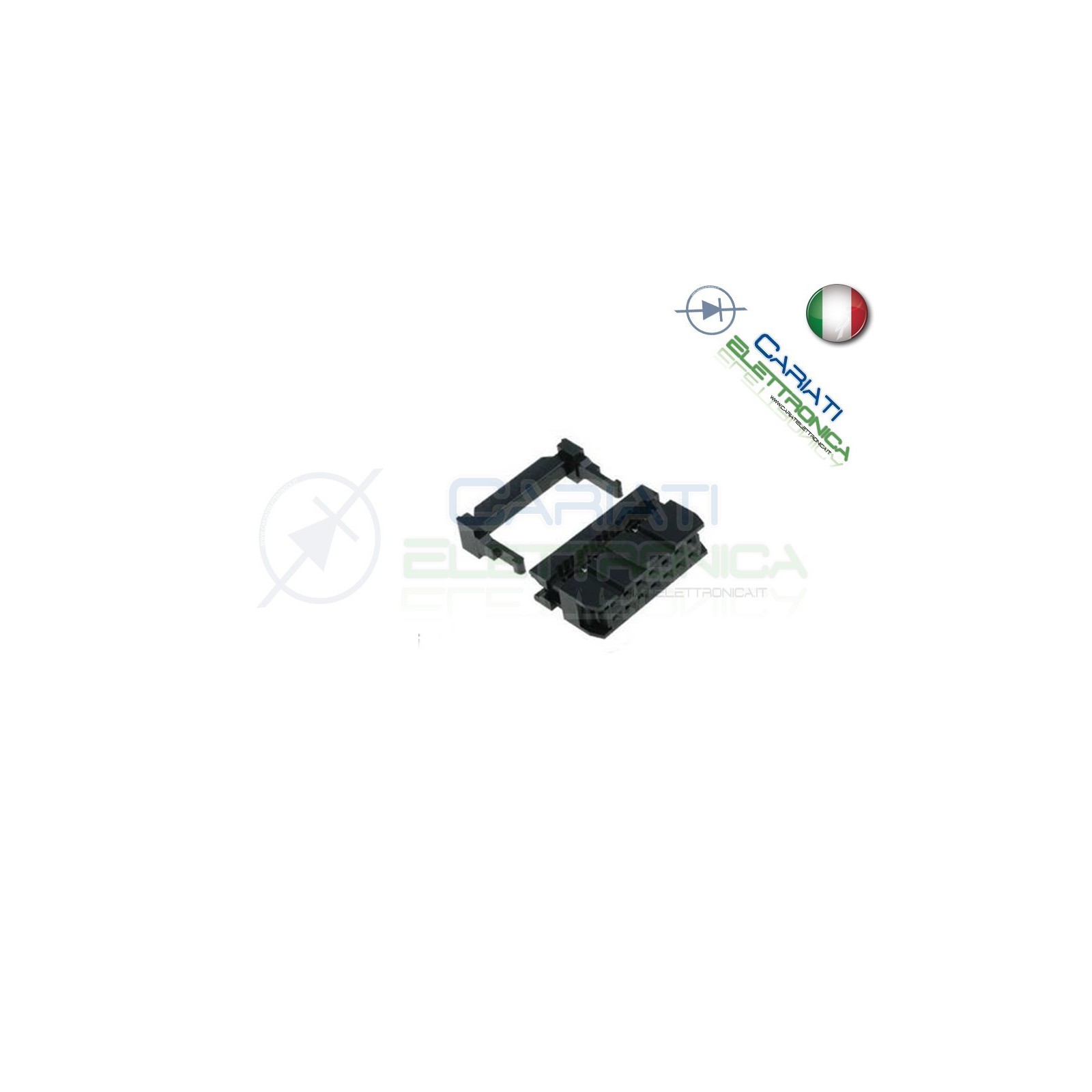 2 PEZZI CONNETTORE IDC FEMMINA 14 POLI PER CAVO PIATTO FLAT CABLE CON FERMACAVO