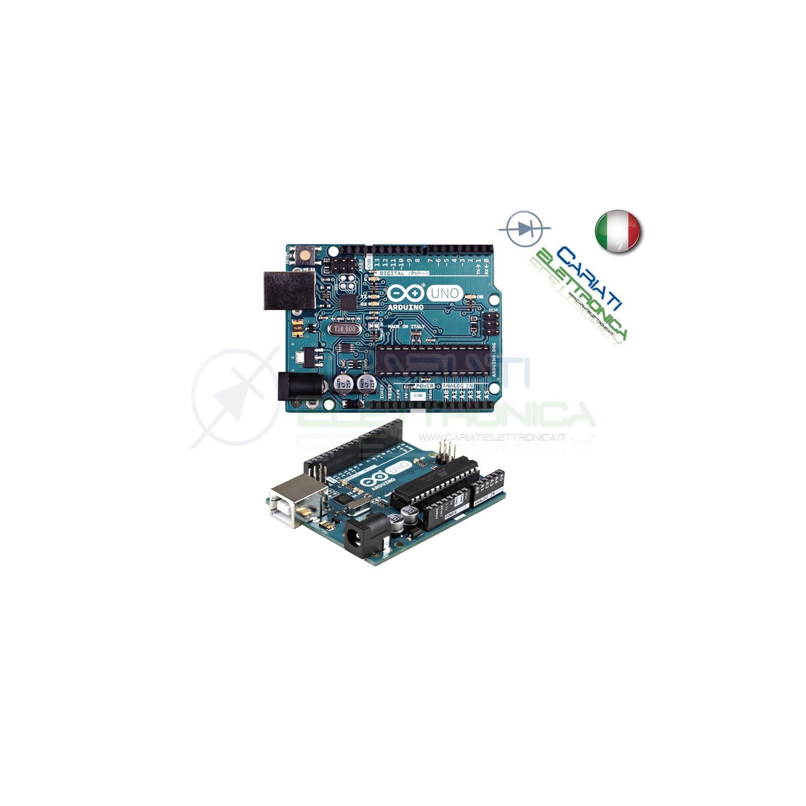 ARDUINO UNO Rev3 ORIGINALE con microcontrollore ATmega328Arduino
