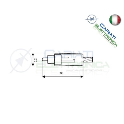 2 PEZZI Connettore Spina RCA volante maschio con guidacavo GIALLO