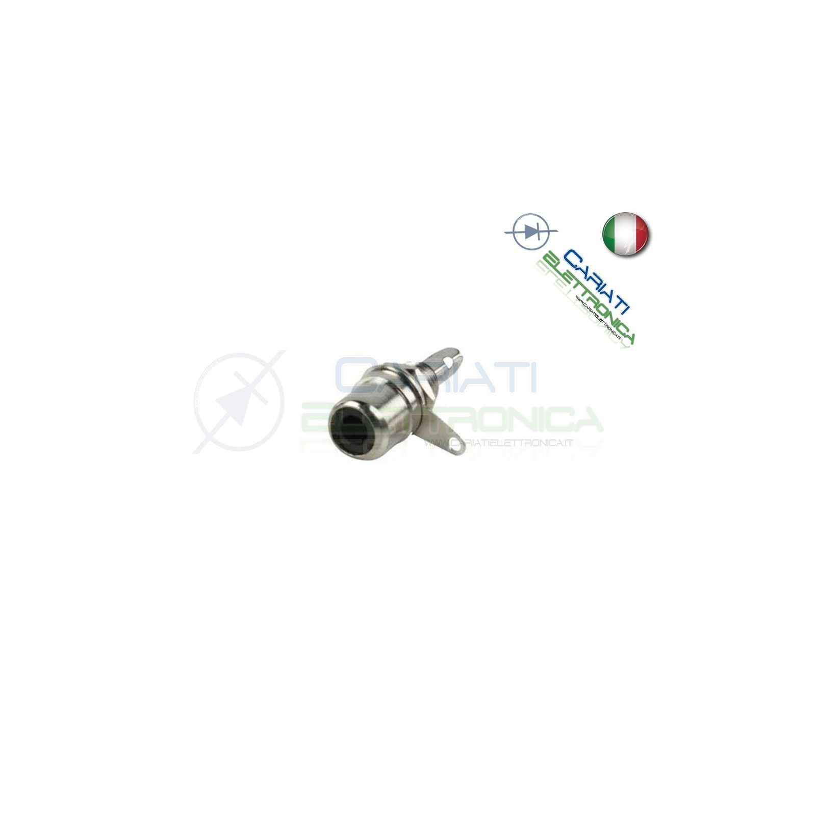 2 PEZZI Connettore presa RCA da pannello nera Generico