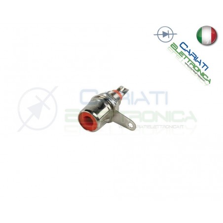 2 PEZZI Connettore presa RCA da pannello rossaGenerico