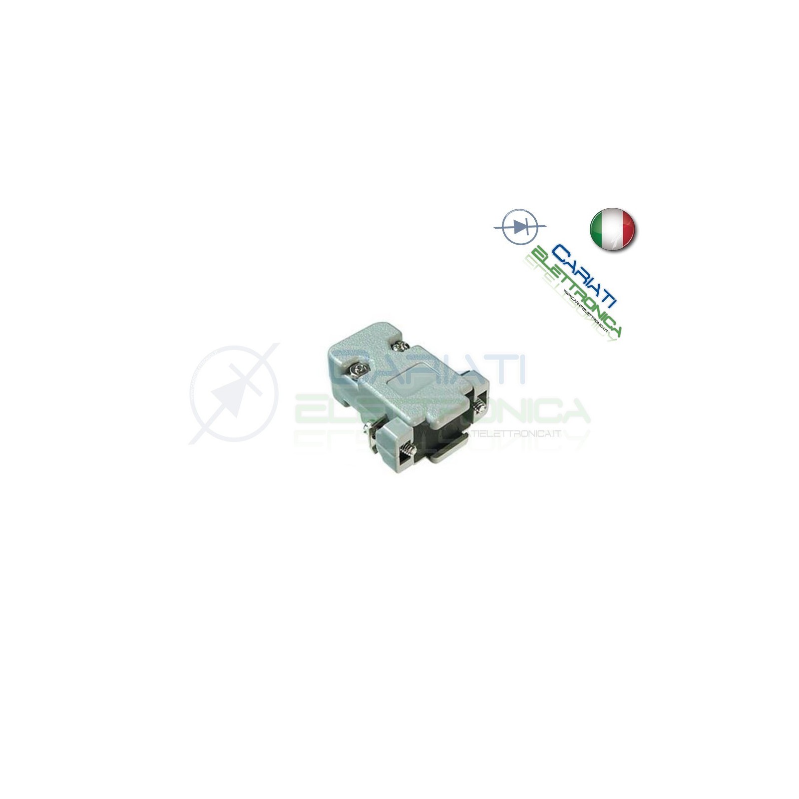 Cover per connettore D-Sub 9 poli in plastica con vite