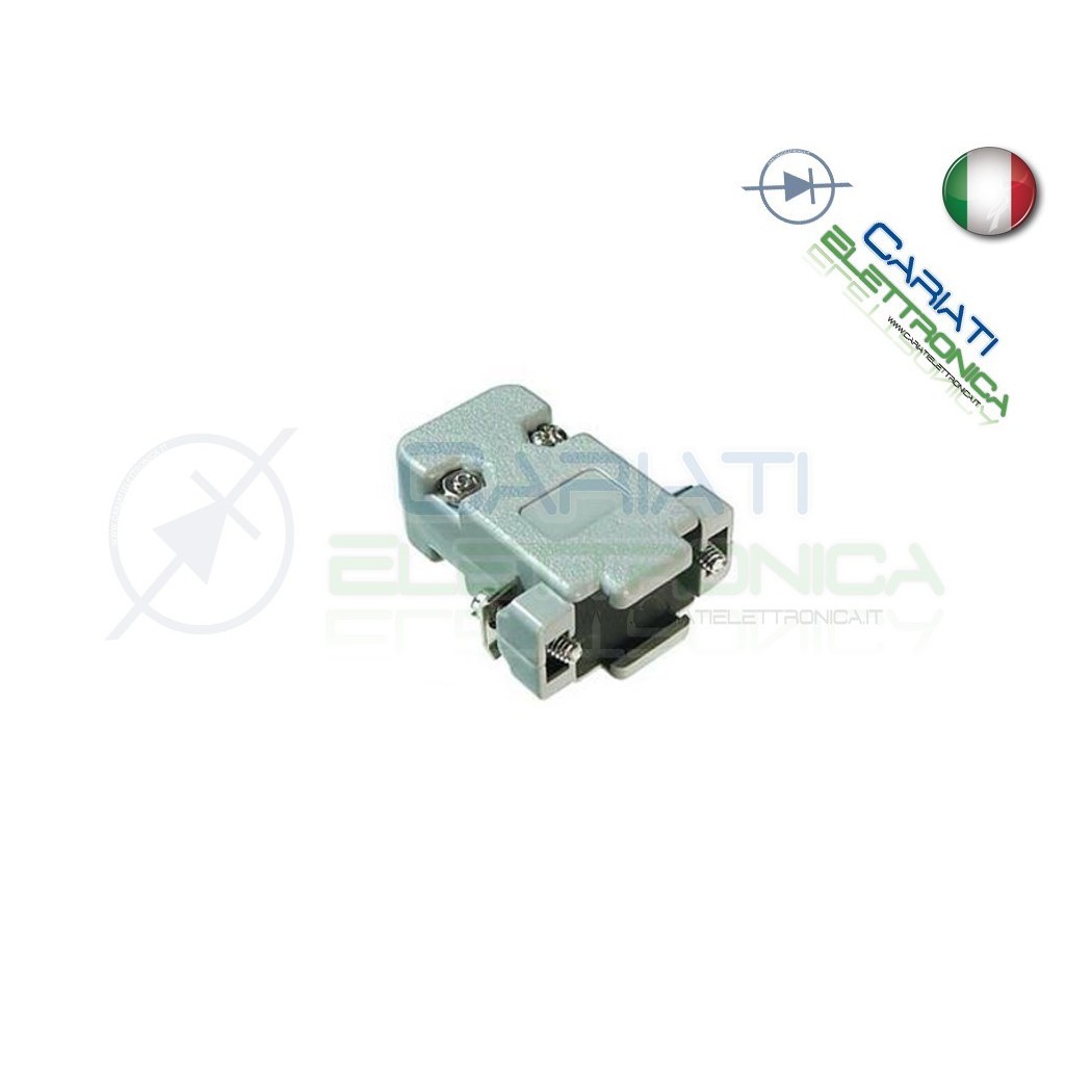 Cover per connettore D-Sub 9 poli in plastica con vite