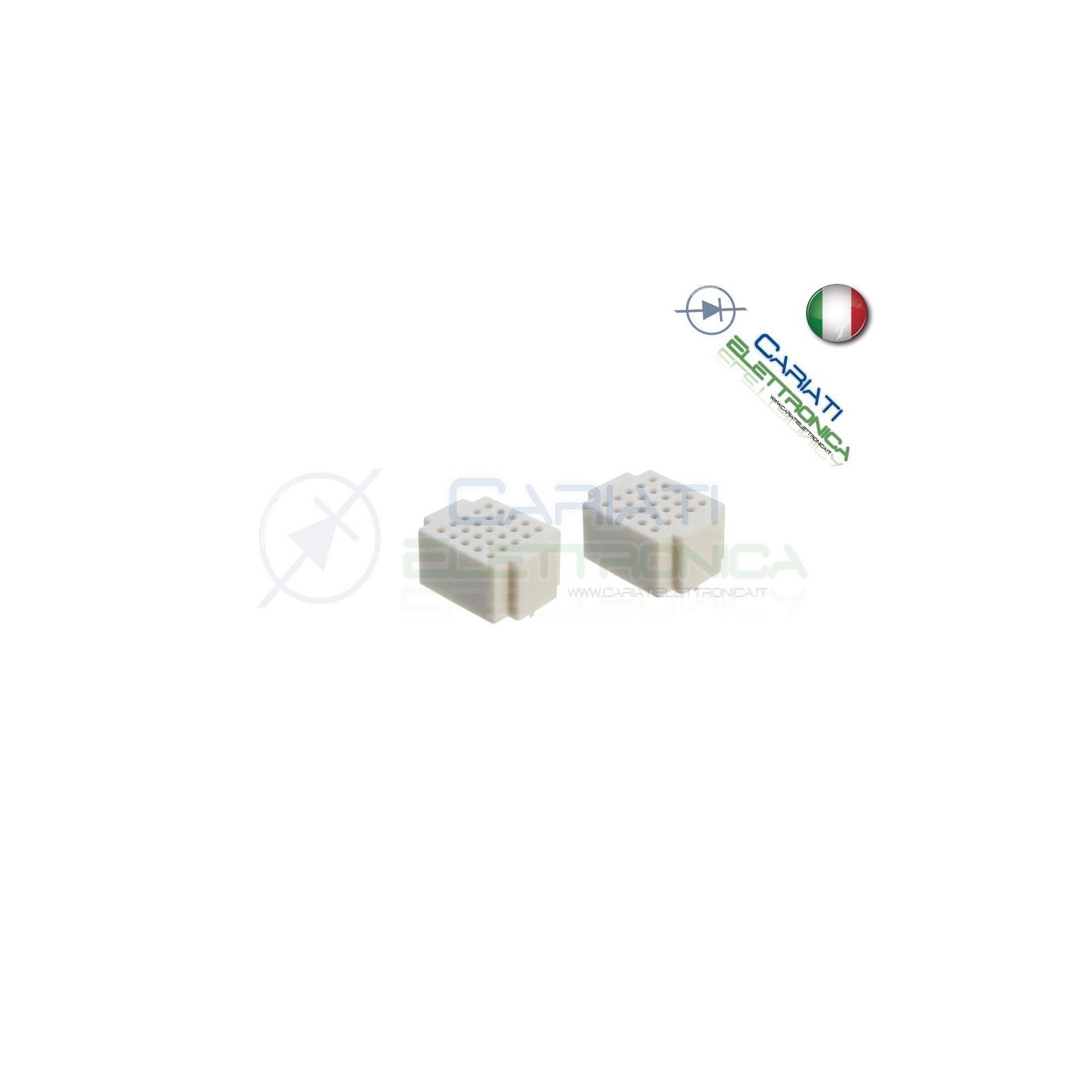 2 PEZZI BASETTA MILLEFORI PIASTRA SPERIMENTALE BREADBOARD BREAD BOARD 25 PUNTI