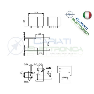 Relay Relè 5V Dc 30A Circuito Stampato Pcb SLA-05VDC-SL-A SLA