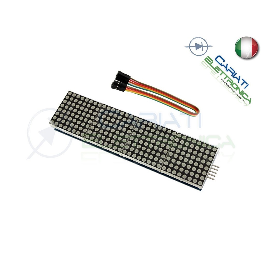 Display a matrice 4 In 1 Dot Matrix con Microcontroller MAX7219 mod...