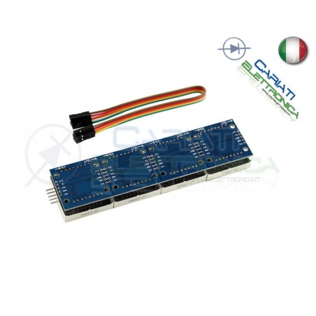 Display a matrice 4 In 1 Dot Matrix con Microcontroller MAX7219 modulo Arduino